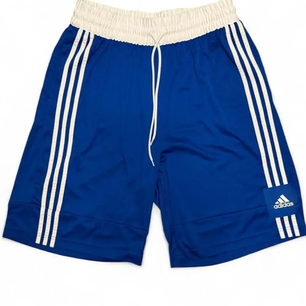 Adidas Three-Stripe Basketball Shorts Blue XL
